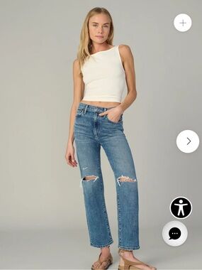 NWT Joe’s Jeans The Blake Cropped Wide-Leg Jeans